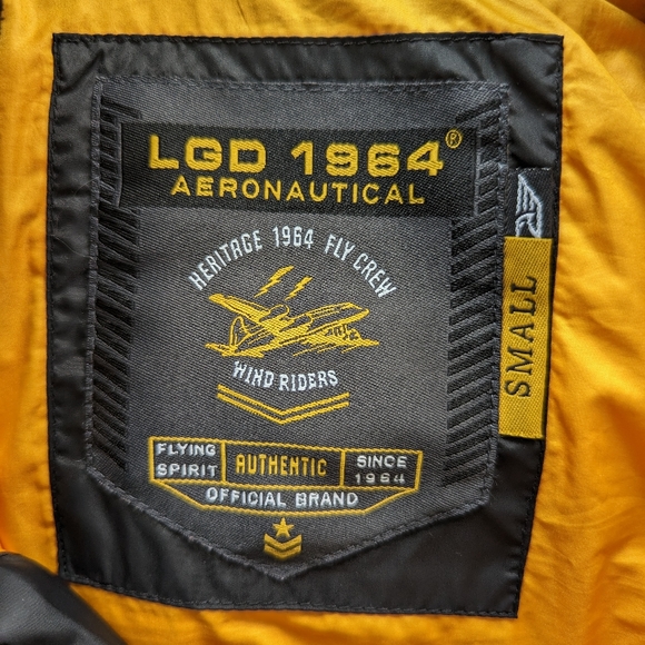 Black LGD 1964 Aeronautical Aviation Aviator Bomber Jacket | Utility Core - Picture 12 of 14